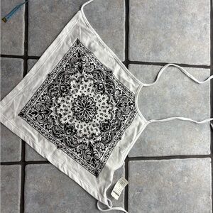 Black and White bandanna Tank Top